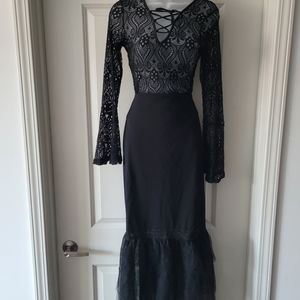 Black Mermaid style high waist skirt
